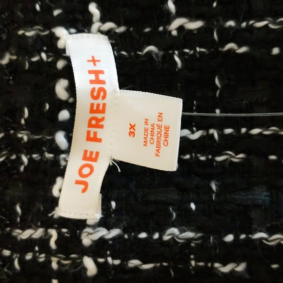 Joe Fresh| NWT Black and White Tweed Plaid Sleeveless Mnii Dress - Picture 11 of 16